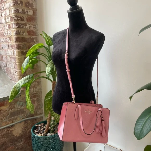 NWT Kate Spade Pink Satchel with Tassels - Picture 2 of 7